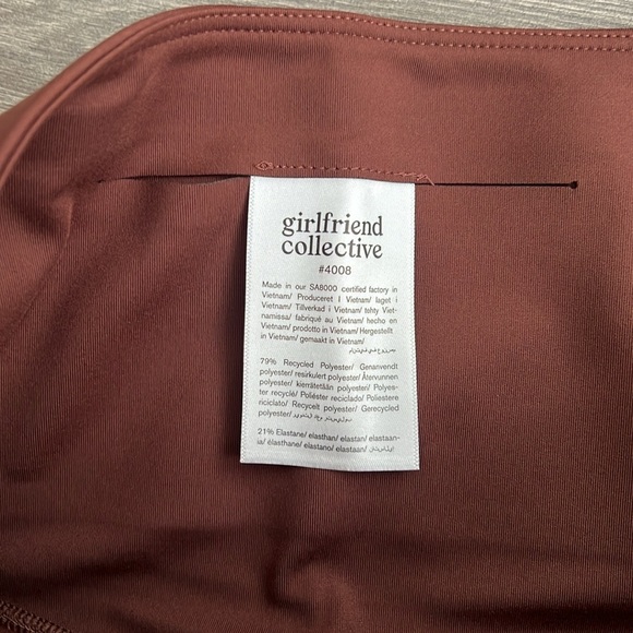GIRLFRIEND COLLECTIVE High Rise Legging Small Earth Brown Compression Active NWT - Picture 3 of 11